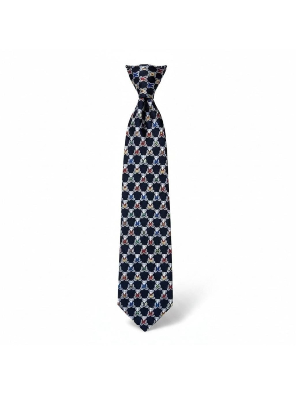 Vintage Briar Teddy Bear Silk Tie Ivy League Polo Style Preppy Necktie 80s 90s